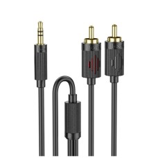 Кабель AUX Hoco UPA28, 3,5 мм., 2RCA, 1.5 м., Чорний