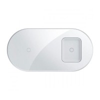 Бездротовий зарядний пристрій Baseus WXJK-02 2 в 1 Simple, Білий