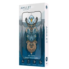 Захисне скло Apple iPhone 15, iPhone 15 Pro, AMULET HD Antistatic, 2.5D, Чорний