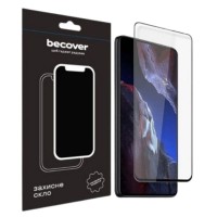Защитное стекло Xiaomi Poco F5 Pro, Redmi K60, BeCover, Черный