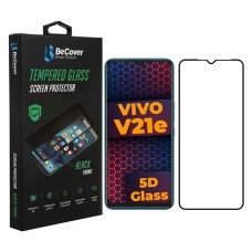 Захисне скло Vivo V21E, BeCover, Чорний