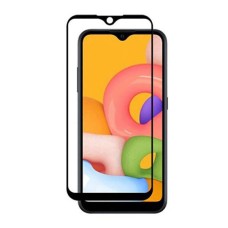 Захисне скло Samsung A015 Galaxy A01, M015 Galaxy M01, Glass Full, 3D, Чорний