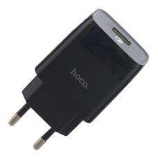 Мережевий зарядний пристрій Hoco C72Q Glorious QC3.0, MicroUSB, і кабелем, 3.0 A, Чорний