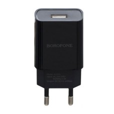 Мережевий зарядний пристрій Borofone BA20A, MicroUSB, і кабелем, 2.4 A, Чорний