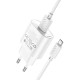 Сетевое зарядное устройство Hoco C109A, с кабелем, MicroUSB, Белый
