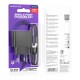 Сетевое зарядное устройство Borofone BAS11A Erudite, с кабелем, MicroUSB, Черный
