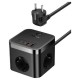 Сетевое зарядное устройство Baseus E00066400117-00 PowerCombo Cube Power Strip, Черный