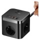Сетевое зарядное устройство Baseus E00066400117-00 PowerCombo Cube Power Strip, Черный
