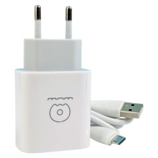 Мережевий зарядний пристрій WUW T48, MicroUSB, і кабелем, Білий