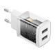 Мережевий зарядний пристрій Baseus CCXJ010202 Compact Charger, Білий