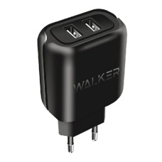 Мережевий зарядний пристрій Walker WH-27, MicroUSB, і кабелем, 2.0 A, Чорний