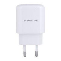 Мережевий зарядний пристрій Borofone BN3 Premium PD+QC3.0, Білий