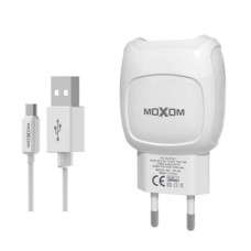 Мережевий зарядний пристрій MOXOM KH-69, MicroUSB, і кабелем, 2.1 A, Білий