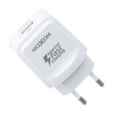 Мережевий зарядний пристрій Moxom KH-31Y QC3.0, MicroUSB, і кабелем, Білий