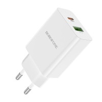 Сетевое зарядное устройство Borofone BA56A PD+QC3.0, Белый