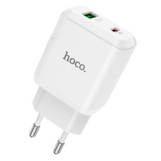 Мережевий зарядний пристрій Hoco N5 PD+QC3.0, 3.0 A, Білий