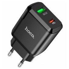 Мережевий зарядний пристрій Hoco N5 PD+QC3.0, 3.0 A, Чорний