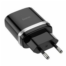 Мережевий зарядний пристрій Hoco C12Q QC3.0, MicroUSB, і кабелем, 3.0 A, Чорний