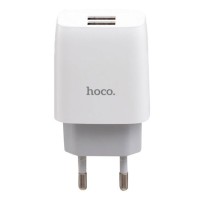 Сетевое зарядное устройство Hoco C73A Glorious, с кабелем, MicroUSB, Белый
