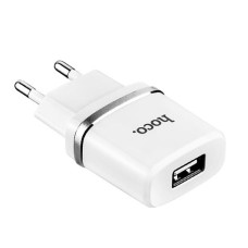 Мережевий зарядний пристрій Hoco C11, MicroUSB, і кабелем, 1.0 A, Білий