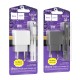 Сетевое зарядное устройство Hoco CS12A Ocean, с кабелем, MicroUSB, Черный