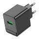 Сетевое зарядное устройство Borofone BAS12A Erudite, Черный