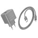 Мережевий зарядний пристрій Hoco CS11A, MicroUSB, з кабелем, Чорний
