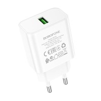 Сетевое зарядное устройство Borofone BA72A, Белый