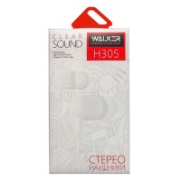 Навушники провідні WALKER H305 +mic white, З мікрофоном, Білий