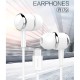 Наушники проводные WUW R179, С микрофоном, Белый