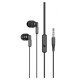 Наушники проводные Hoco M121 Bright, С микрофоном, Черный