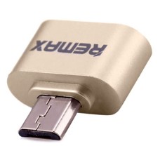 Перехідник Remax RA-OTG, MicroUSB, USB, Золотий