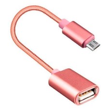 Перехідник KM KY-168, USB, MicroUSB, Золотий