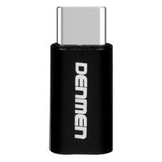 Перехідник Denmen DU11, MicroUSB, Type-C, Чорний