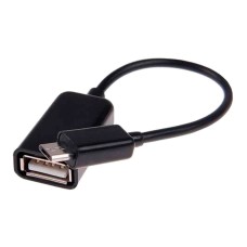 Перехідник KM KY-168, USB, MicroUSB, Чорний