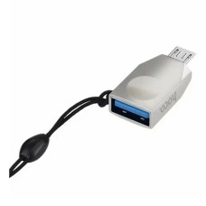 Перехідник Hoco UA10, MicroUSB, USB, Сірий