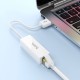 Перехідник Hoco UA22, RJ45, USB, Білий