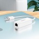 Перехідник Hoco UA22, RJ45, USB, Білий