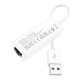 Перехідник Hoco UA22, RJ45, USB, Білий