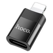 Перехідник Hoco UA17 Apple iPhone SE 2022, iPhone 14 Pro Max, iPhone 14 Plus, iPhone 14 Pro, iPhone 14, iPhone 13 Pro, iPhone 13 Mini, iPhone 13, iPhone 13 Pro Max, iPhone 12 Mini, iPhone 12 Pro Max, iPhone 12 Pro, Lightning, Type-C, Чорний