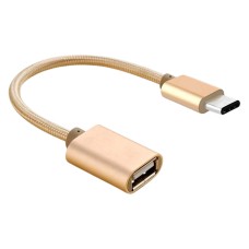 Перехідник KM KY-167, USB, Type-C, Золотий