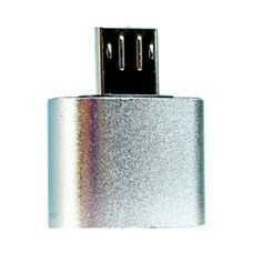 Перехідник OTG MicroUSB, USB, Срібний