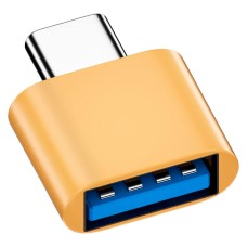 Перехідник OTG Type-C, USB, Золотий