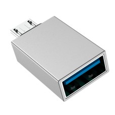 Перехідник OTG Borofone BV2, MicroUSB, Срібний