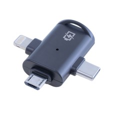 Перехідник OTG USB2.0 3в1 чорний.