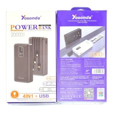 Повербанк (Power Bank) Yosonda YXD-A133, 20000 mAh, Чорний