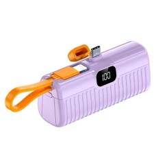 Повербанк (Power Bank) WUW Y134 Mini, 5000 mAh, Фіолетовий