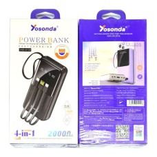 Повербанк (Power Bank) Yosonda YXD-A139, 20000 mAh, Чорний