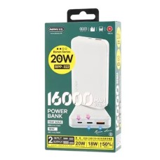 Повербанк (Power Bank) REMAX RPP-322 Renen Series, 16000 mAh, Білий