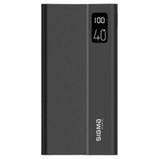 Повербанк (Power Bank) Sigma X-power SI40A3QL, 40000 mAh, Чорний